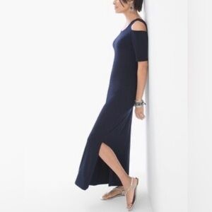 Chico’s Navy Blue Cold Shoulder Dress